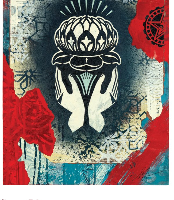 Shepard Fairey — Lotus Hands (Small)
